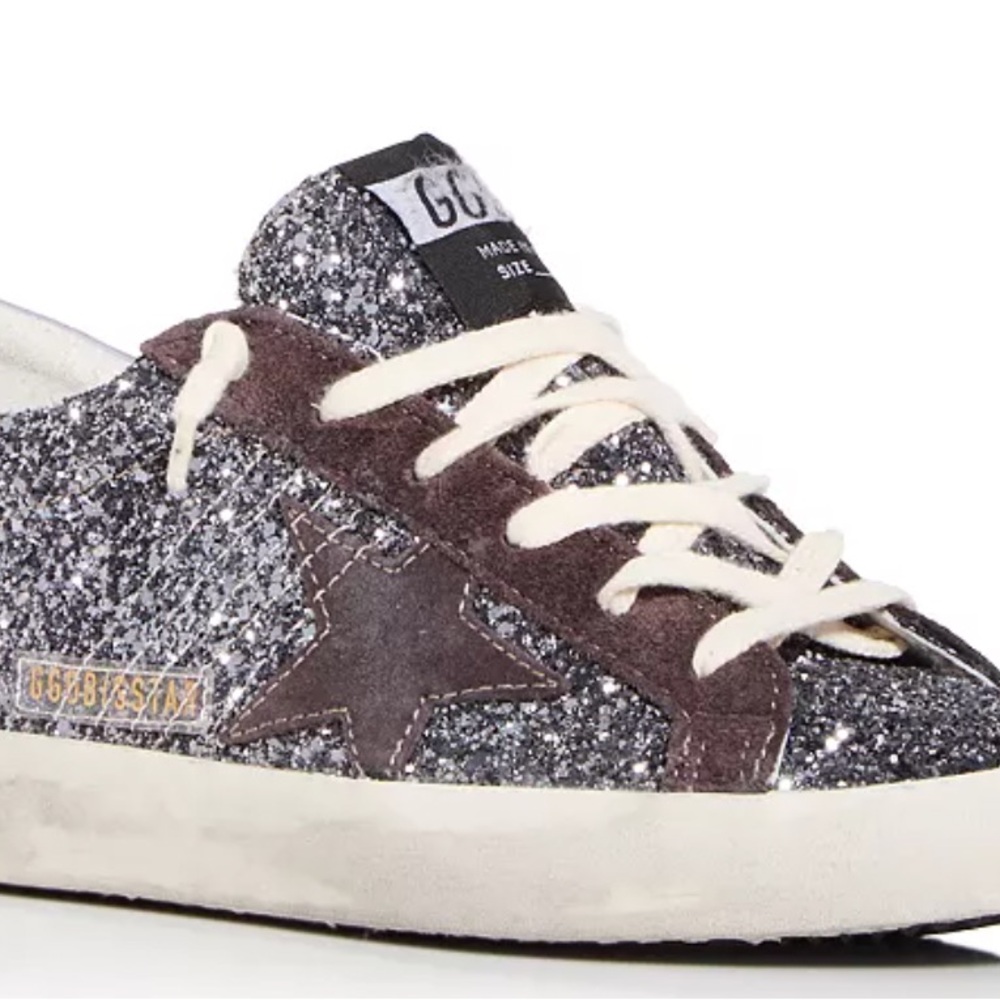 Golden Goose Glitter Sneakers with Star